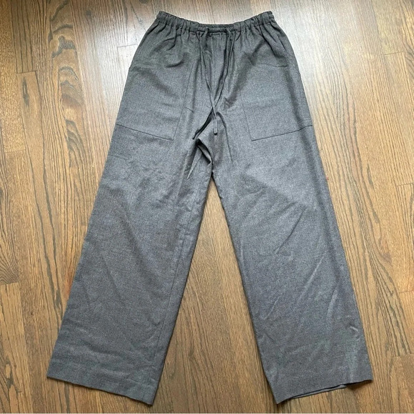 ESKANDAR 95% Wool 5%Cashmere Japanese Trousers Drawstring Pants - Picture 1 of 9